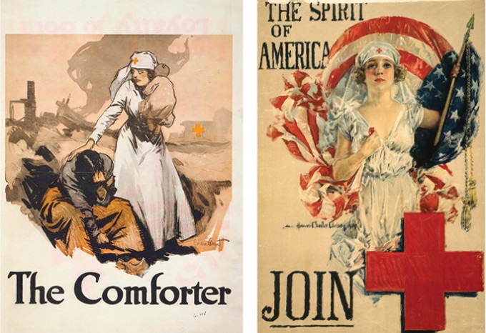 Two nursing posters for the wars sitting side by side