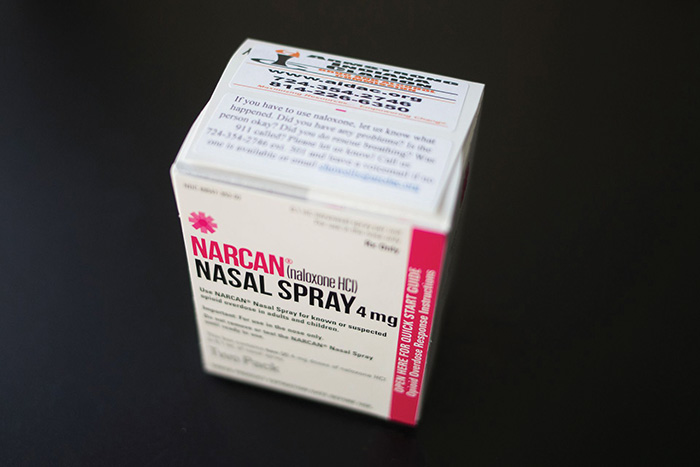 Box of Narcan nasal spray