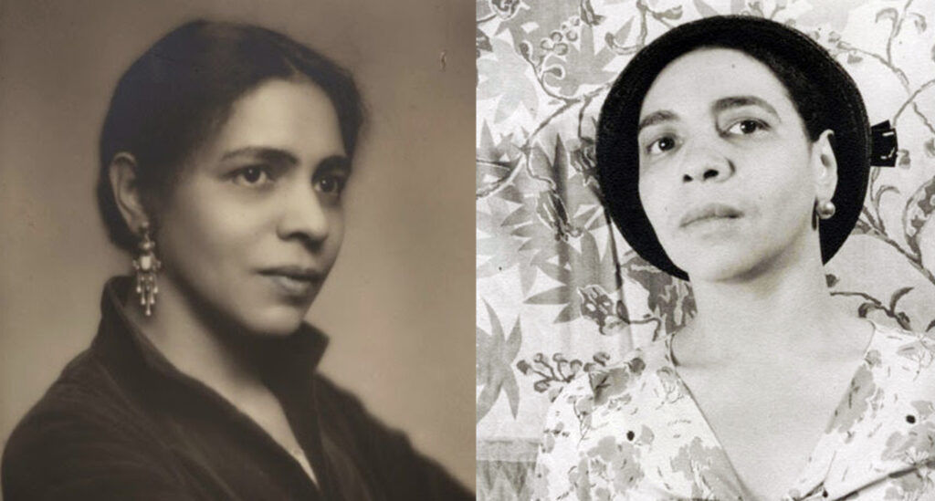 Two old photos of novelist and chief nurse Nella Larsen