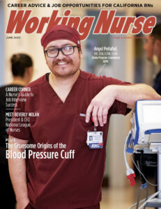 Nurse Angel Penafiel on the cover of the June issue of Working Nurse.